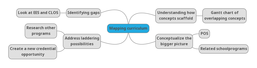 Mapping Curriculum Mind map