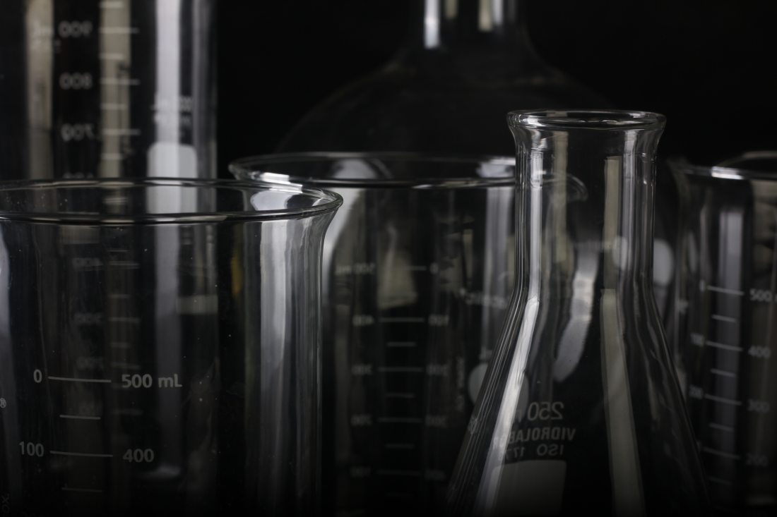 Beakers and Erlenmeyer flasks